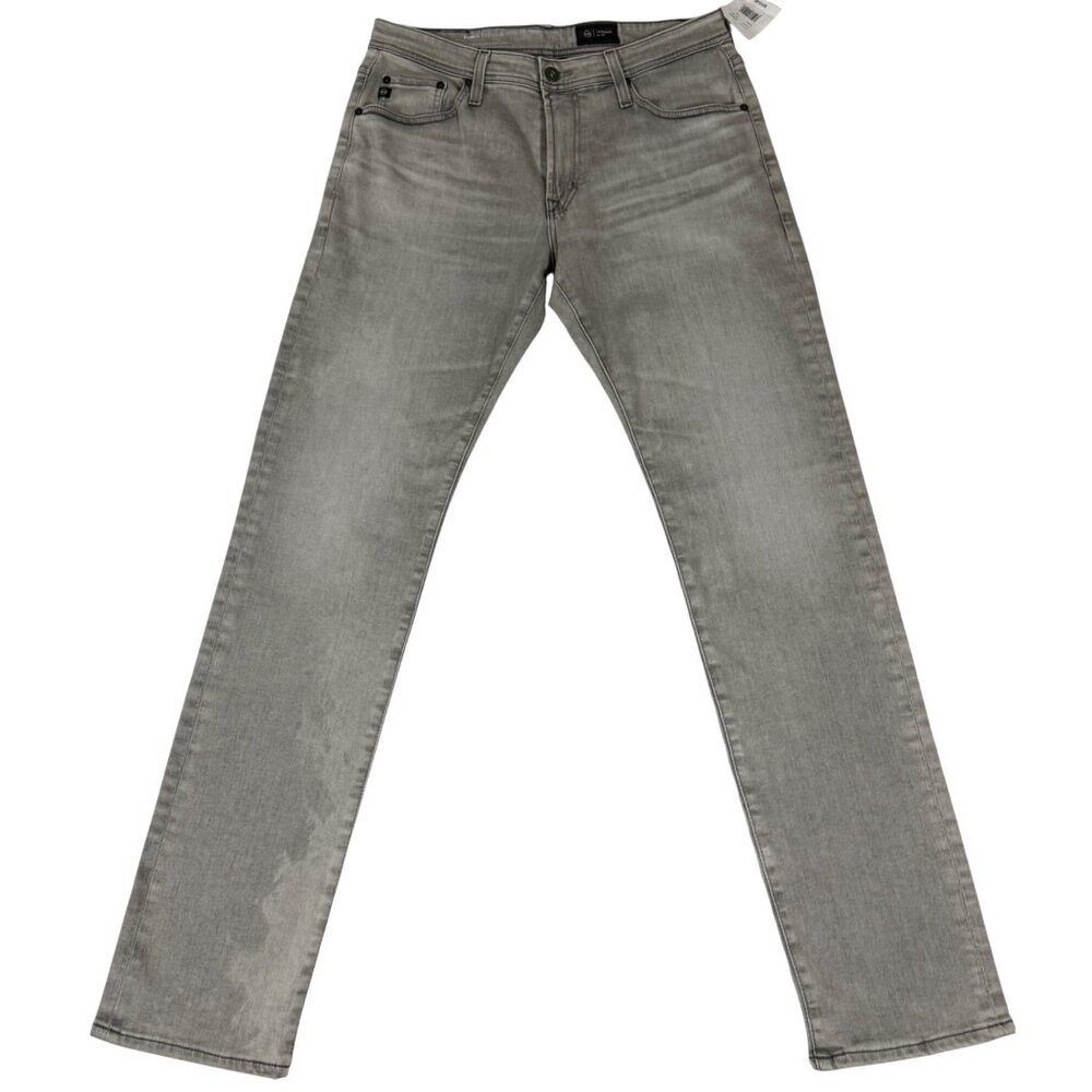 AG Adriano Goldschmied Everett Slim Straight Gray Jeans 32x34 NWT Italy Fabric